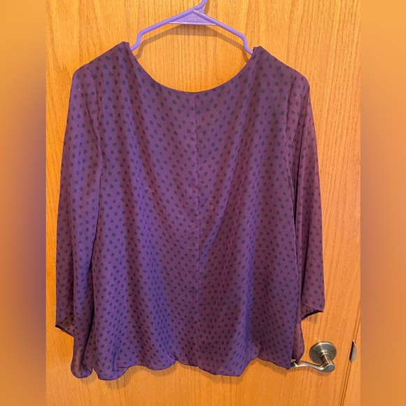 AGB Women’s Flowy Layered Top - Dark Purple - Picture 4 of 6